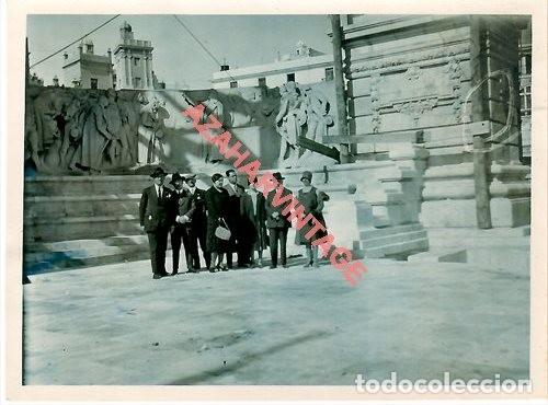 Antique Photography: CADIZ, 1927, MONUMENTO A LAS CORTES, 115X86MM