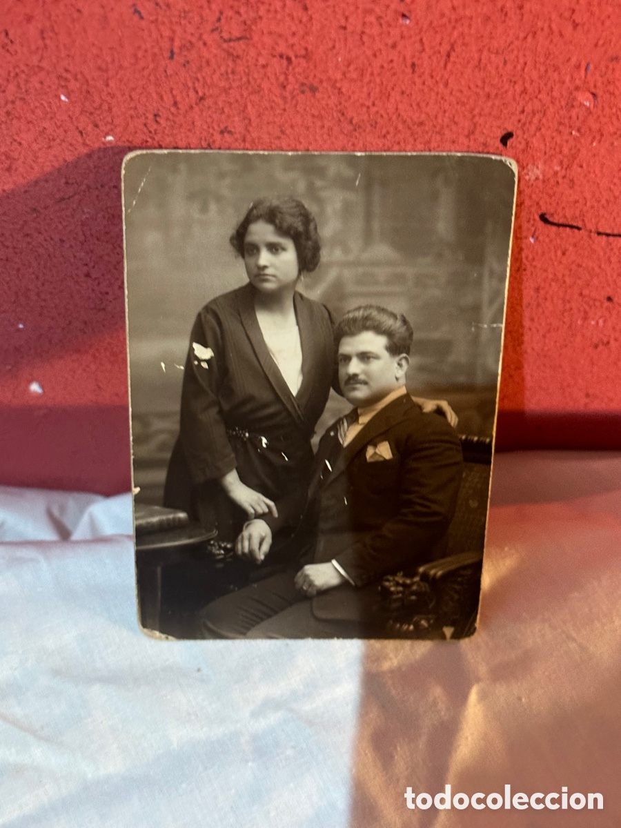Alte Fotografie: Antigua fotograf&iacute;a en blanco y negro albumina