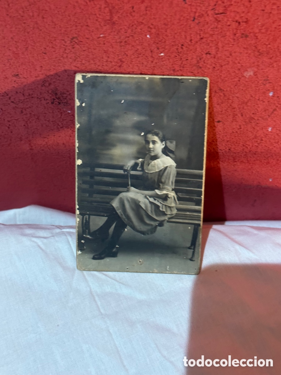 Fotografia antiga: Antigua fotograf&iacute;a en blanco y negro albumina