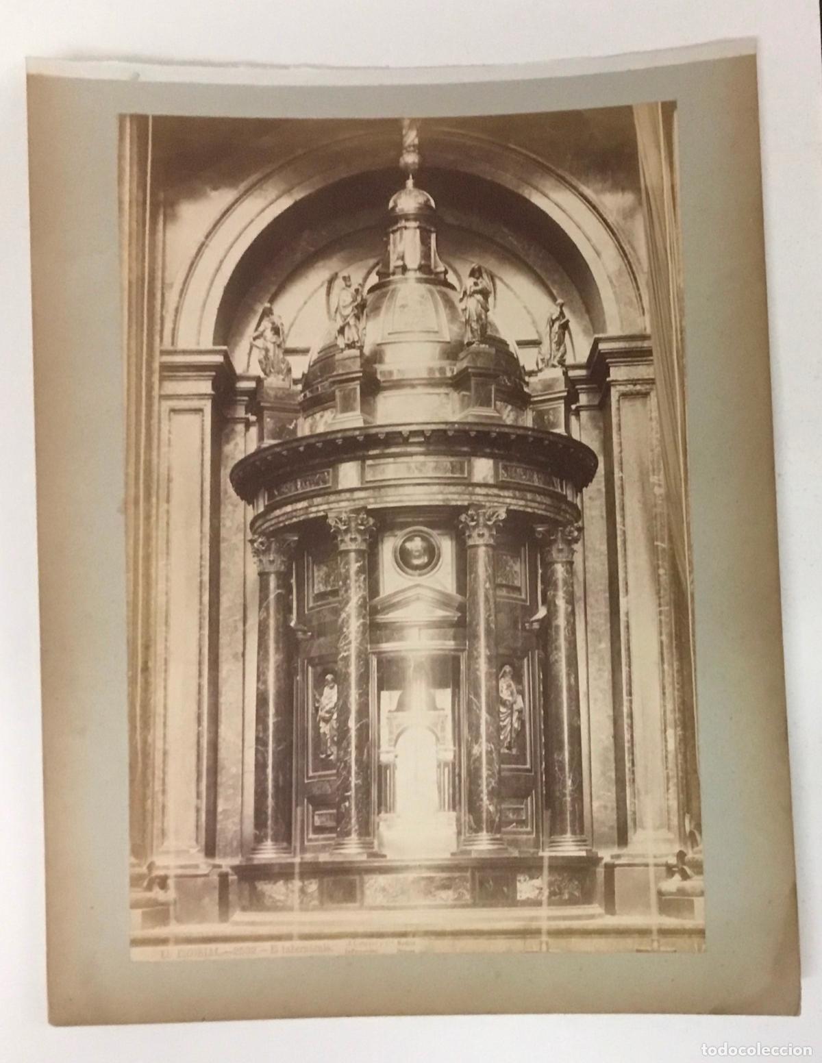 Antique Photography: ALB&Uacute;MINA SOBRE CART&Oacute;N. EL ESCORIAL-2532-EL TABERN&Aacute;CULO. FOT. LAURENT