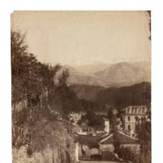 Fotografía antigua: SIERRA NEVADA, CURVA DE LA PARRILLA Y FÁBRICA HILADOS DE LAS PALMAS.CHARLES CLIFFORD, 1854 43X33,5
