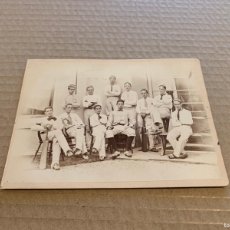 Fotografía antigua: 1879 CRICKET / HILLS SAUNDERS / EATON / BEAUMONT'S CRICKET ELEVEN / C.14,5X11 CM