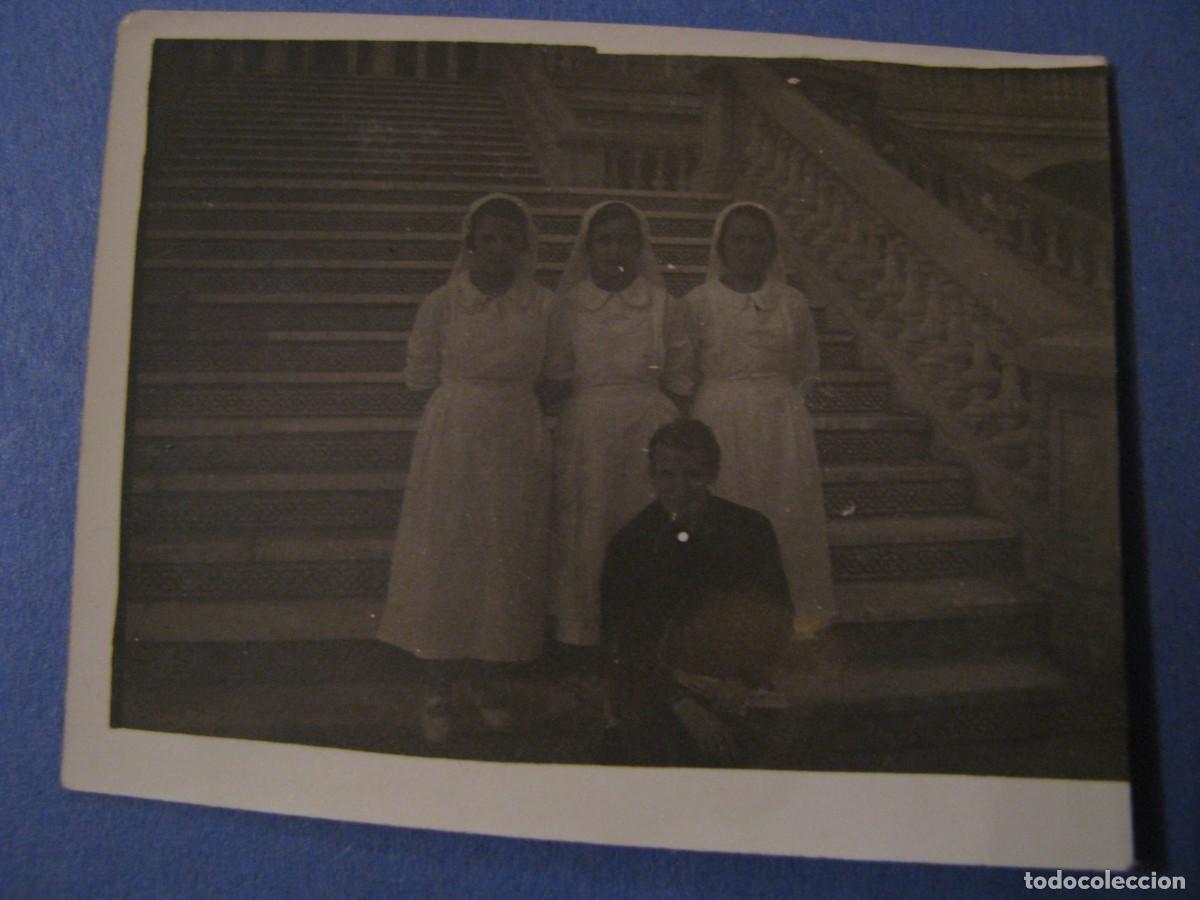 Antique Photography: FOTO DE M&Aacute;LAGA. GUERRA CIVIL, HOSPITAL MILITAR EN EL HOTEL MIRAMAR. 6X4,5 CM.