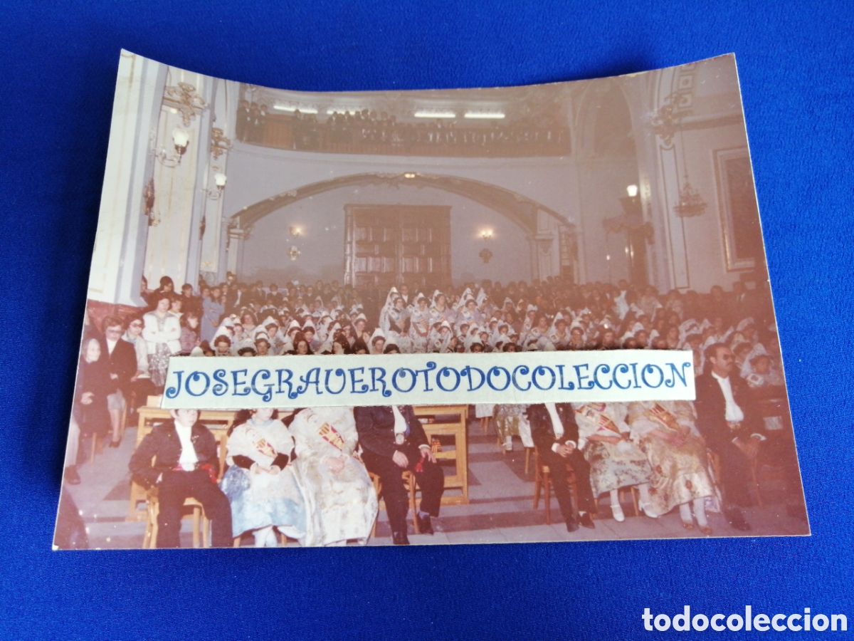 Alte Fotografie: FALLAS ALDAYA A&Ntilde;OS 80 MISA IGLESIA FOTOGRAF&Iacute;A ANTIGUA