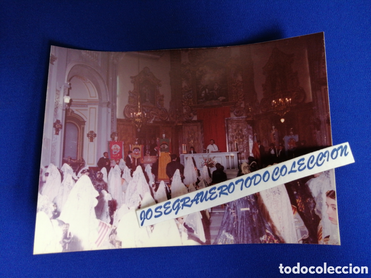 Fotografia antica: FALLAS ALDAYA A&Ntilde;OS 80 IGLESIA MISA FOTOGRAF&Iacute;A ANTIGUA