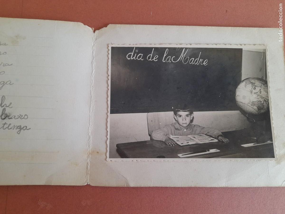 Fotografia antica: foto escolar en su sobre, dia de la madre (a&ntilde;os 50 aprox, foto 12,5x9cm aprox)