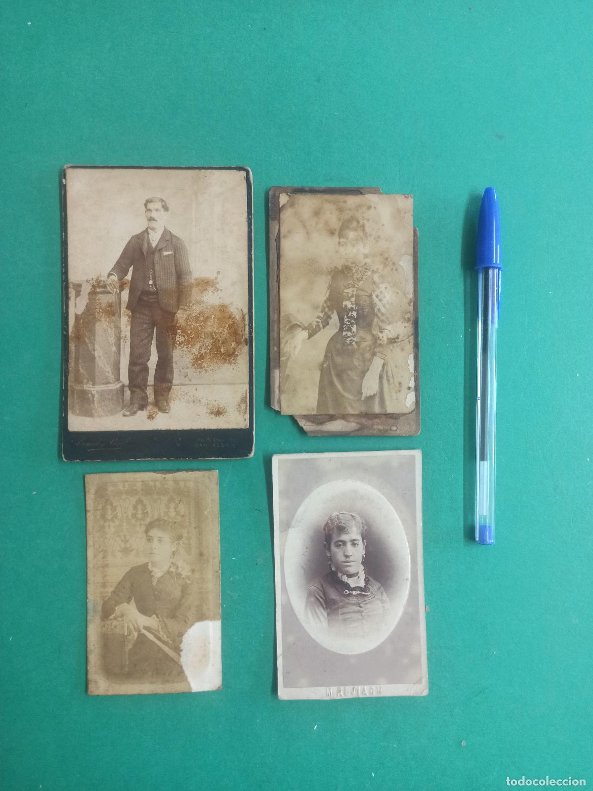 Antique Photography: Lote de 4 antiguas fotografias de principio S. XX. Alguna Familia Porras.