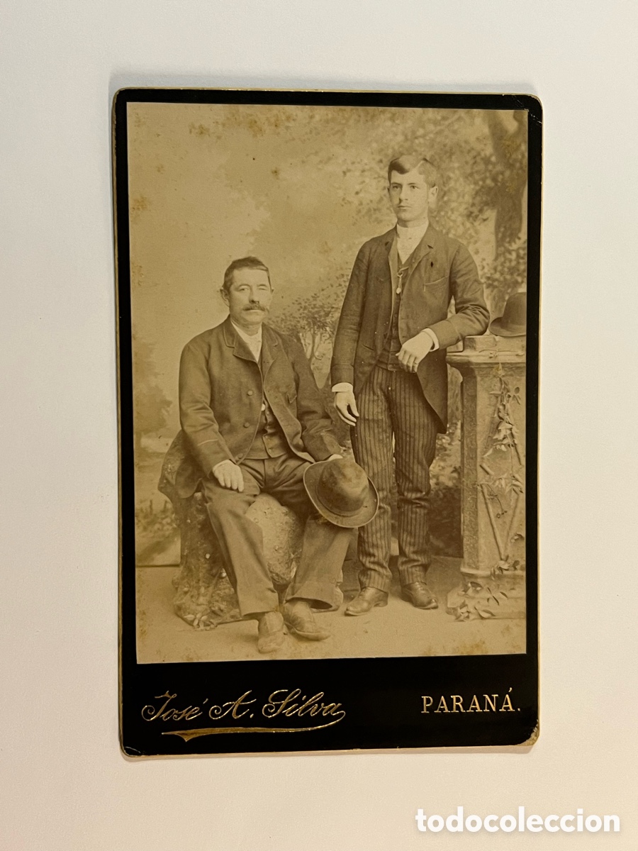Fotografia antica: VASCOS POR ARGENTINA.. Retrato Gabinete PARANA, fotografo A. Silva (fin siglo XIX)