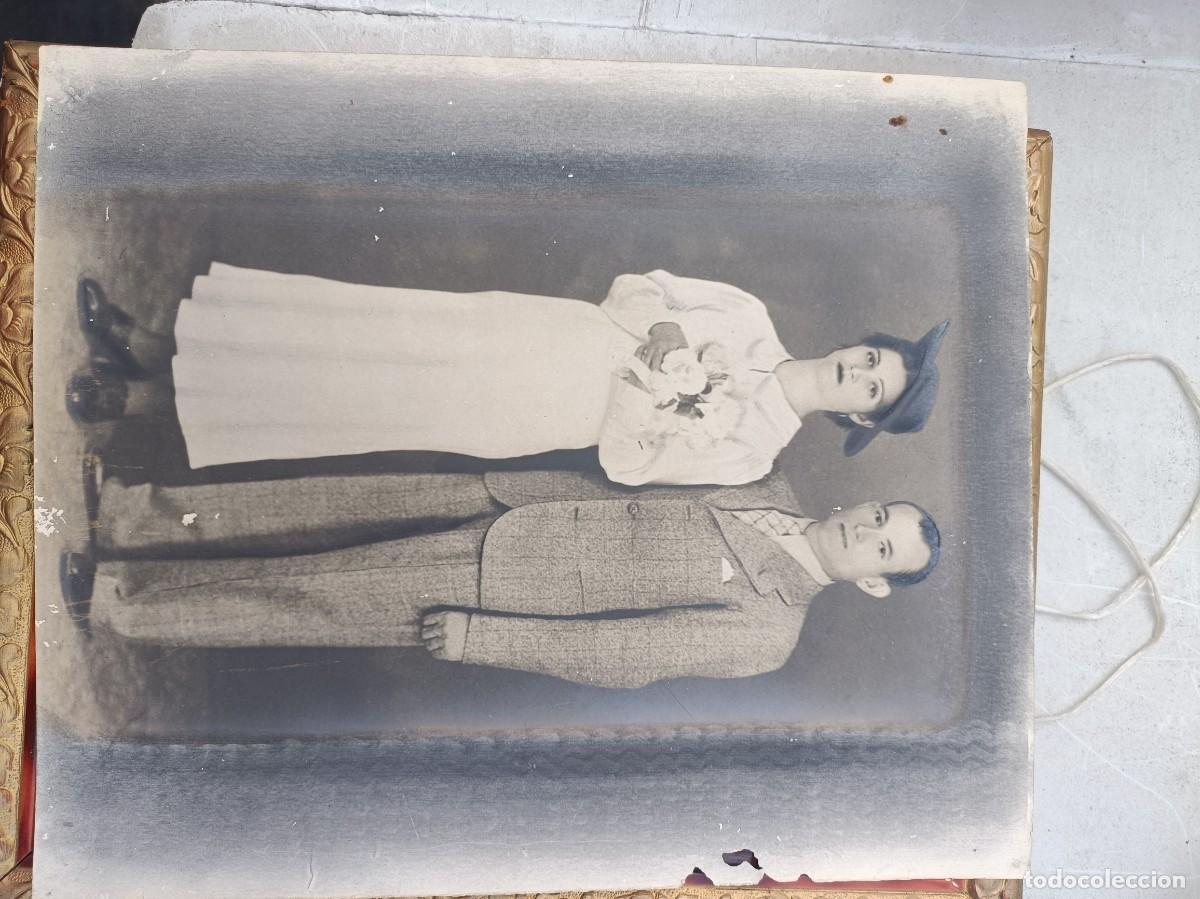Fotografia antiga: Antigua Fotograf&iacute;a Retrato tama&ntilde;o folio o similar de pareja TENERIFE