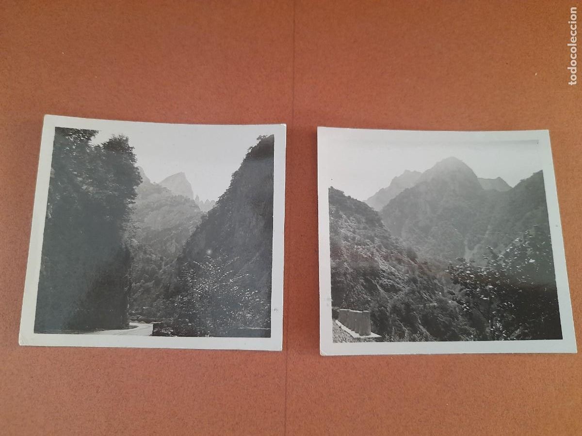 Fotografia antiga: 2 fotos antiguos, los beyos, picos de europa, archivo iberico de arte (6x6cm aprox)