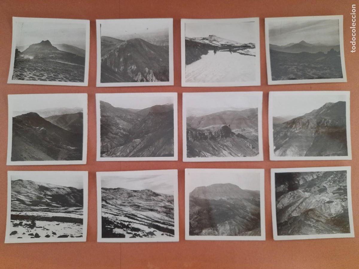 Fotografia antiga: lote 12 fotos antiguos, sierra nevada, archivo iberico de arte (6x6cm aprox)