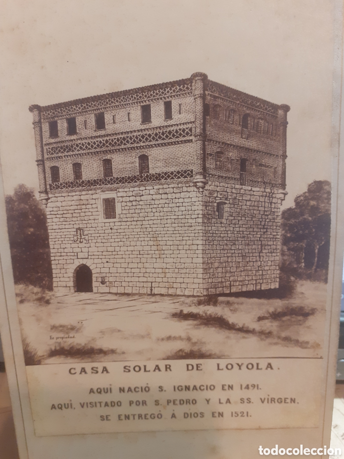 Fotografia antica: PRECIOSA ALBUMINA CASA NATAL DAN IGNACIO DE LOYOLA. FINALES S. XIX. 14 X 10 CM
