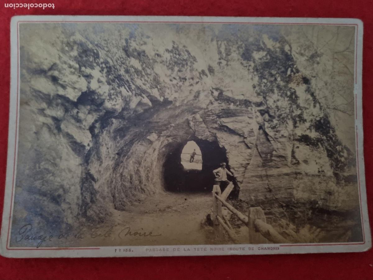 Fotografia antica: FOTOGRAFIA ALBUMINA FRANCIA FRANCE CHAMONIX ROUTE TETE NOIRE 10,50 X 16,50 CM ORIGINAL FRC 51