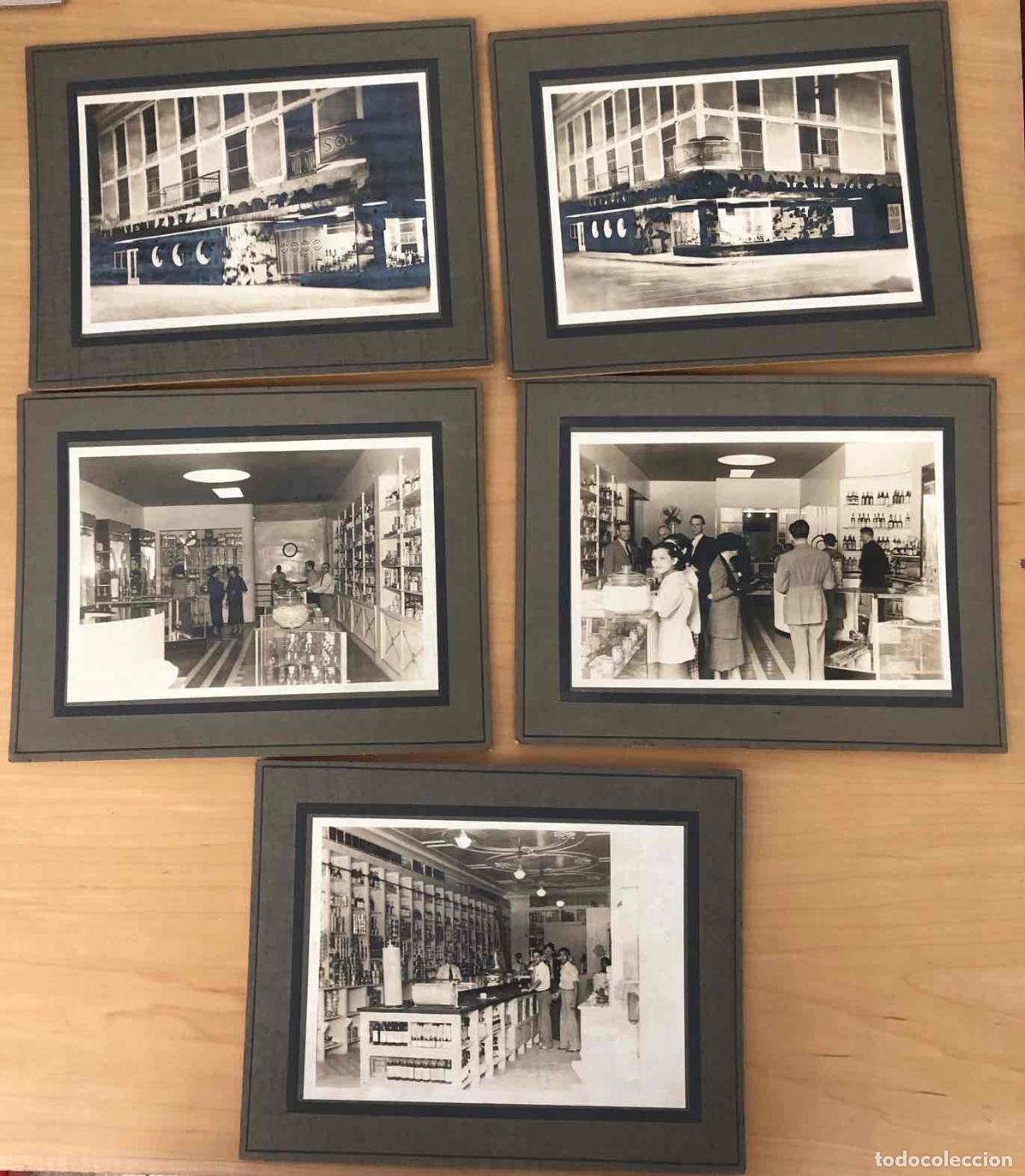 Fotografia antica: LOTE DE 5 FOTOGRAFIAS LICORERIA. C. 1930. &iquest;AMERICA?
