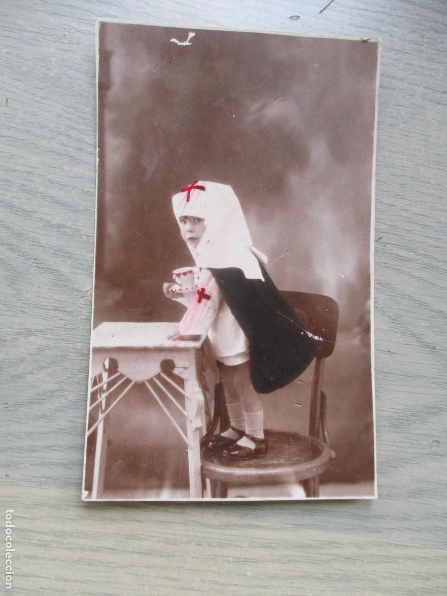 Fotografia antica: ANTIGUA FOTO DE: NI&Ntilde;A CON TRAJE CRUZ ROJA- SIN OTROS DATOS