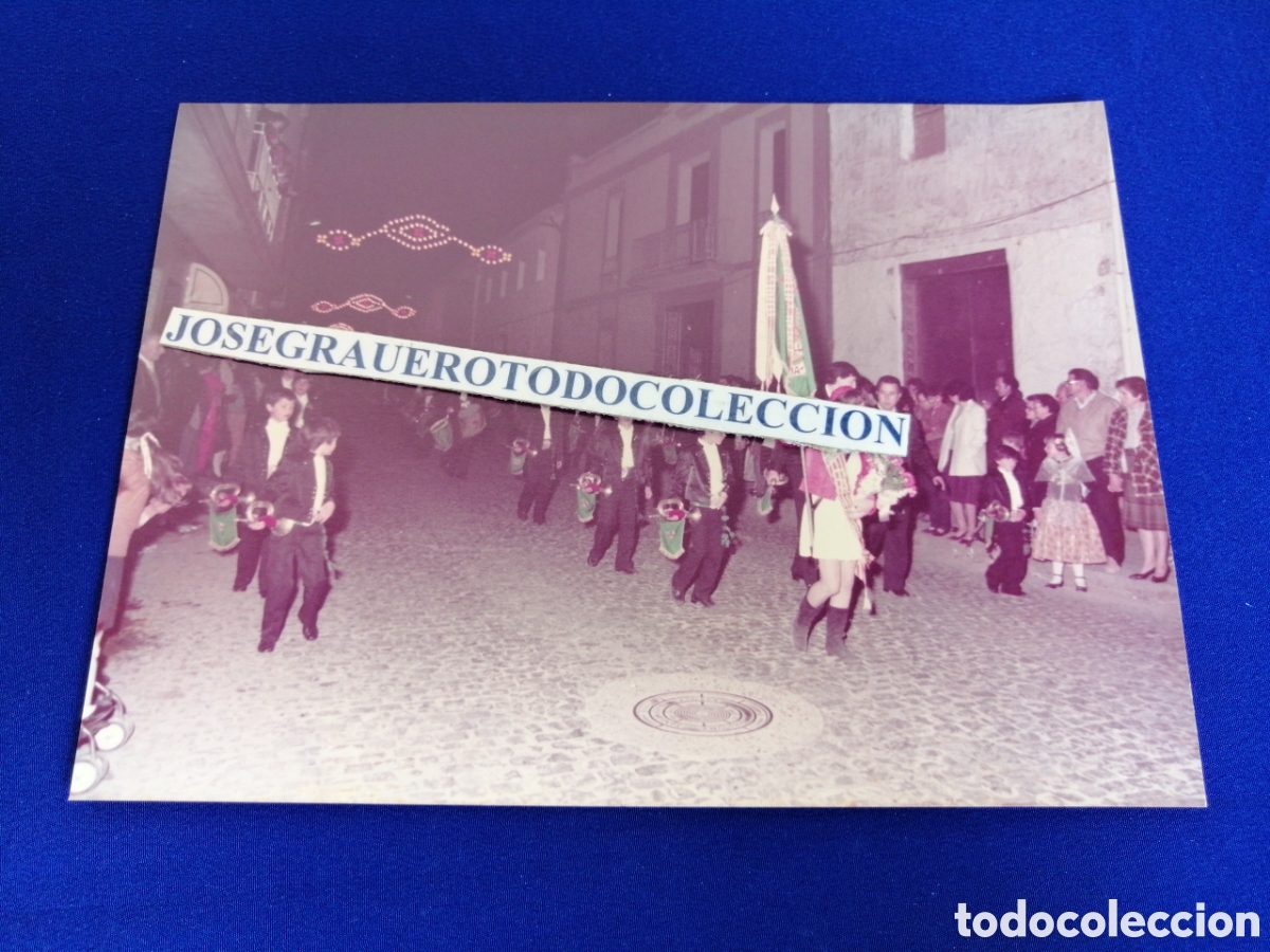 Alte Fotografie: FALLA COLONIA ALDAYA 1984 MAYORETS BANDA DE CORNETAS Y TAMBORES FALLAS