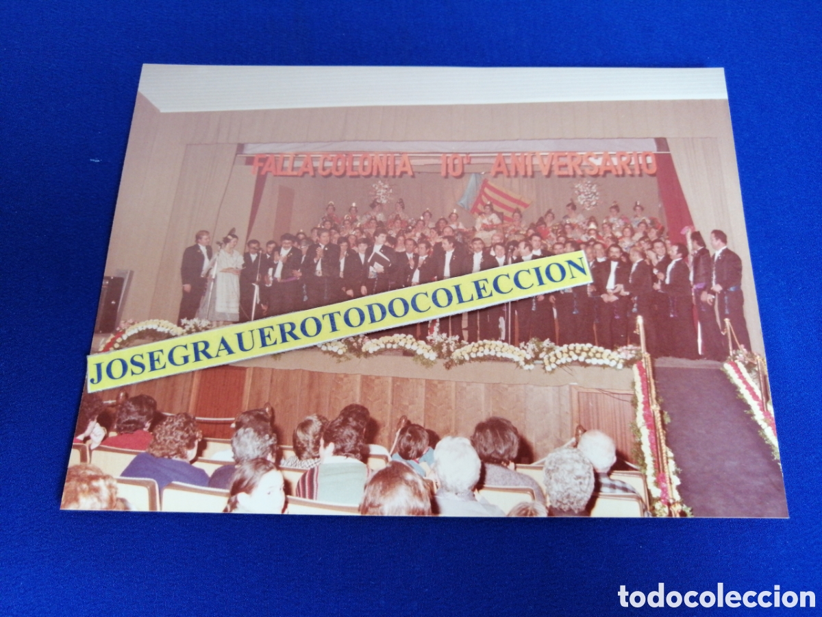 Alte Fotografie: FALLA COLONIA (ALDAYA) 1984 - 10 ANIVERSARIO FALLAS