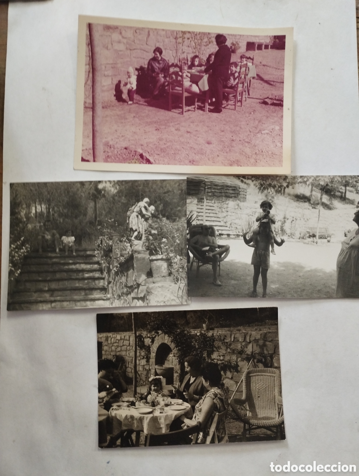 Fotografia antica: Lote de 4 fotograf&iacute;as de Riells 1961 y 1966