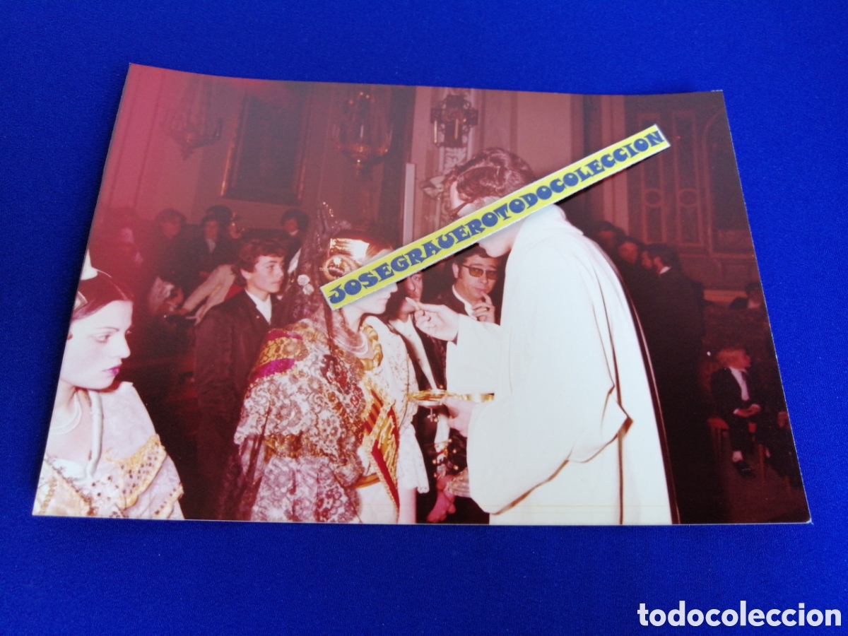 Fotograf&iacute;a antigua: FALLA PLAZA DEL CAUDILLO (ALDAYA) A&Ntilde;O 1975 IGLESIA FOTOGRAF&Iacute;A ANTIGUA