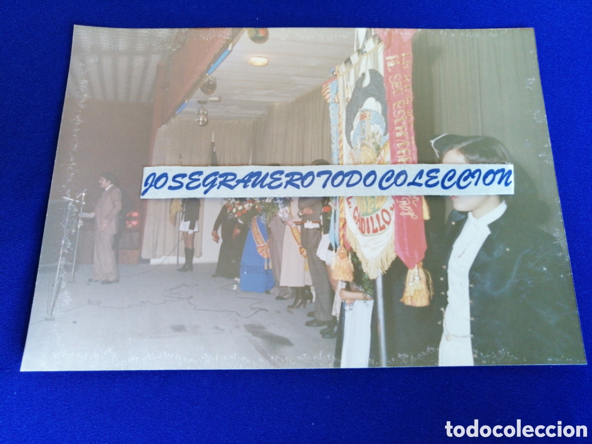 Alte Fotografie: FALLA PLAZA DEL CAUDILLO (ALDAYA) PRESENTACI&Oacute;N MAYORETS FOTOGRAF&Iacute;A ANTIGUA