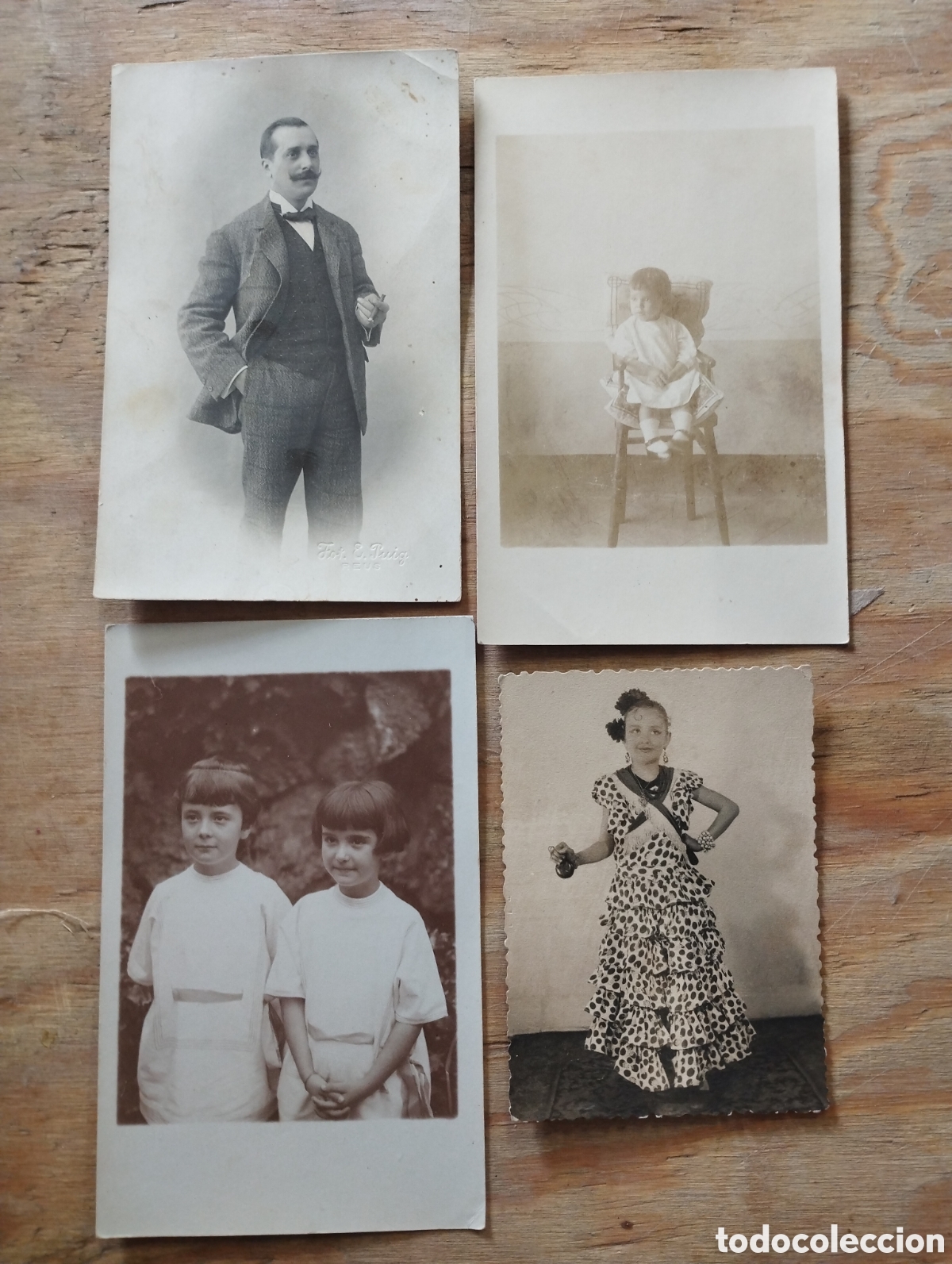 Fotografia antiga: Lote de 4 fotograf&iacute;as antiguas diferentes