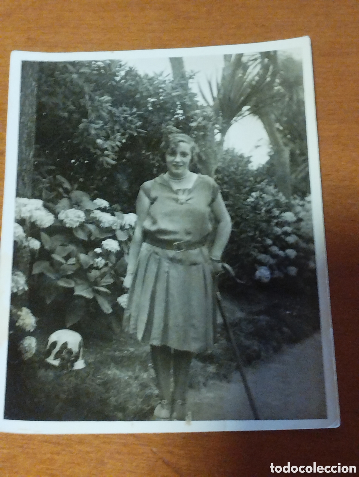 Fotografia antiga: Foto Chica en el Jard&iacute;n 1928