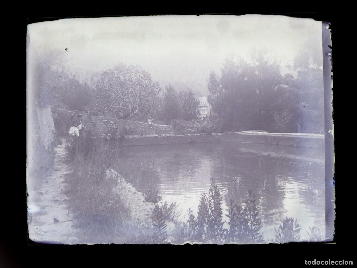 Antique Photography: DESCONOCIDA, ANTIGUA ALBERCA CON NI&Ntilde;OS - PLACA NEGATIVO EN CRISTAL, c.1920-1930