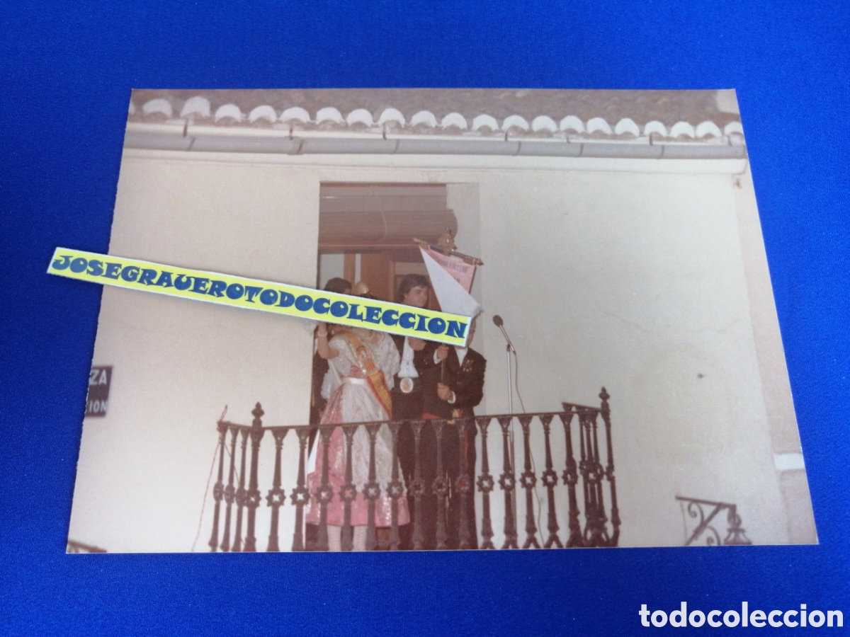 Fotografia antica: FALLA LA SALETA (ALDAYA) 1983 FALLERA MAYOR Y PRESIDENTE FOTOGRAF&Iacute;A ANTIGUA
