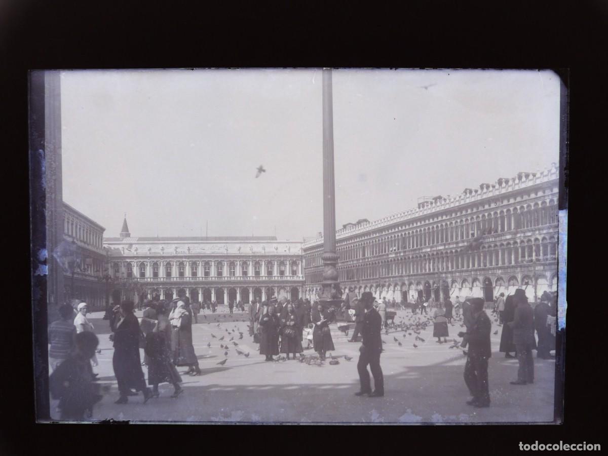 Antique Photography: VENEZIA, ITALIA, PIAZZA DI S. MARCO - PLACA NEGATIVO EN CRISTAL, c.1910-1920