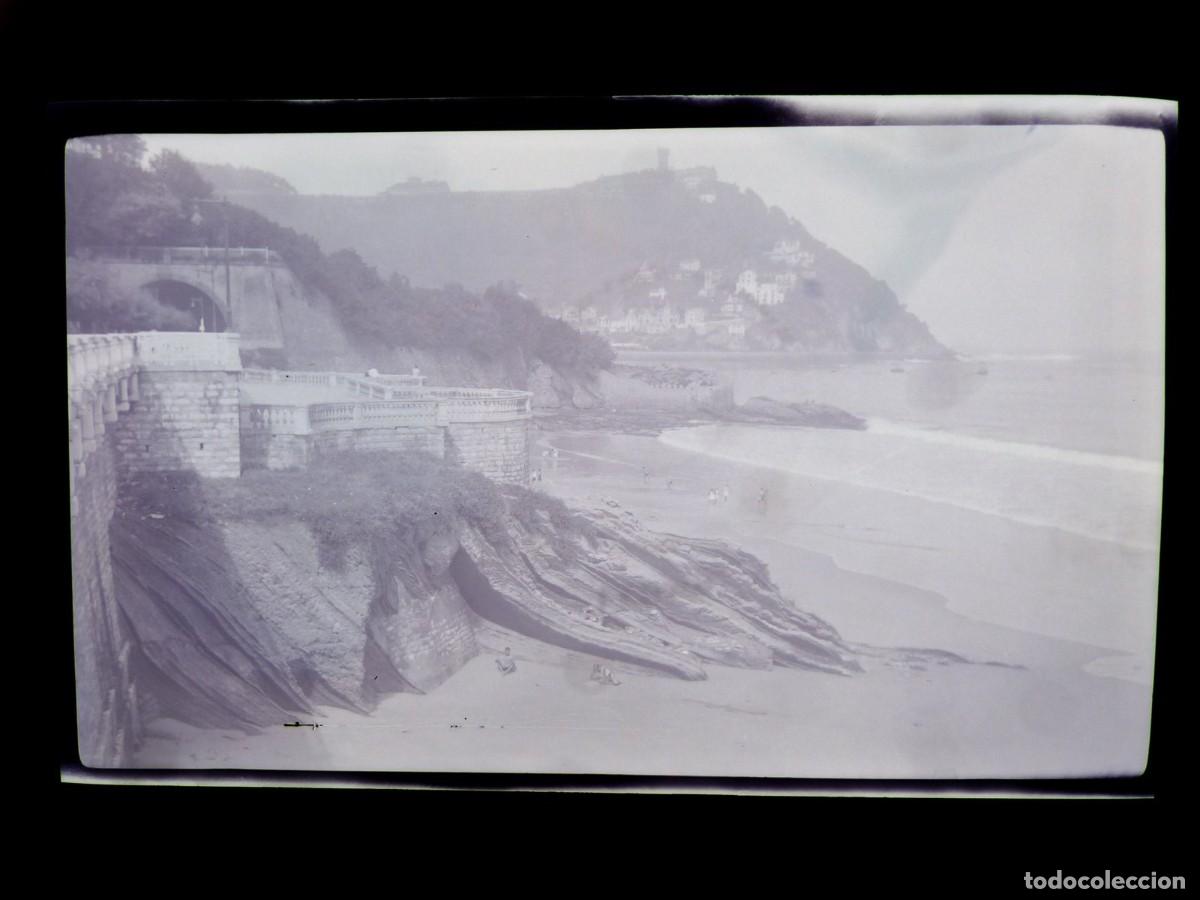 Antique Photography: SAN SEBASTIAN, VISTA - CLICHE NEGATIVO EN CELULOIDE, c.1920-1930