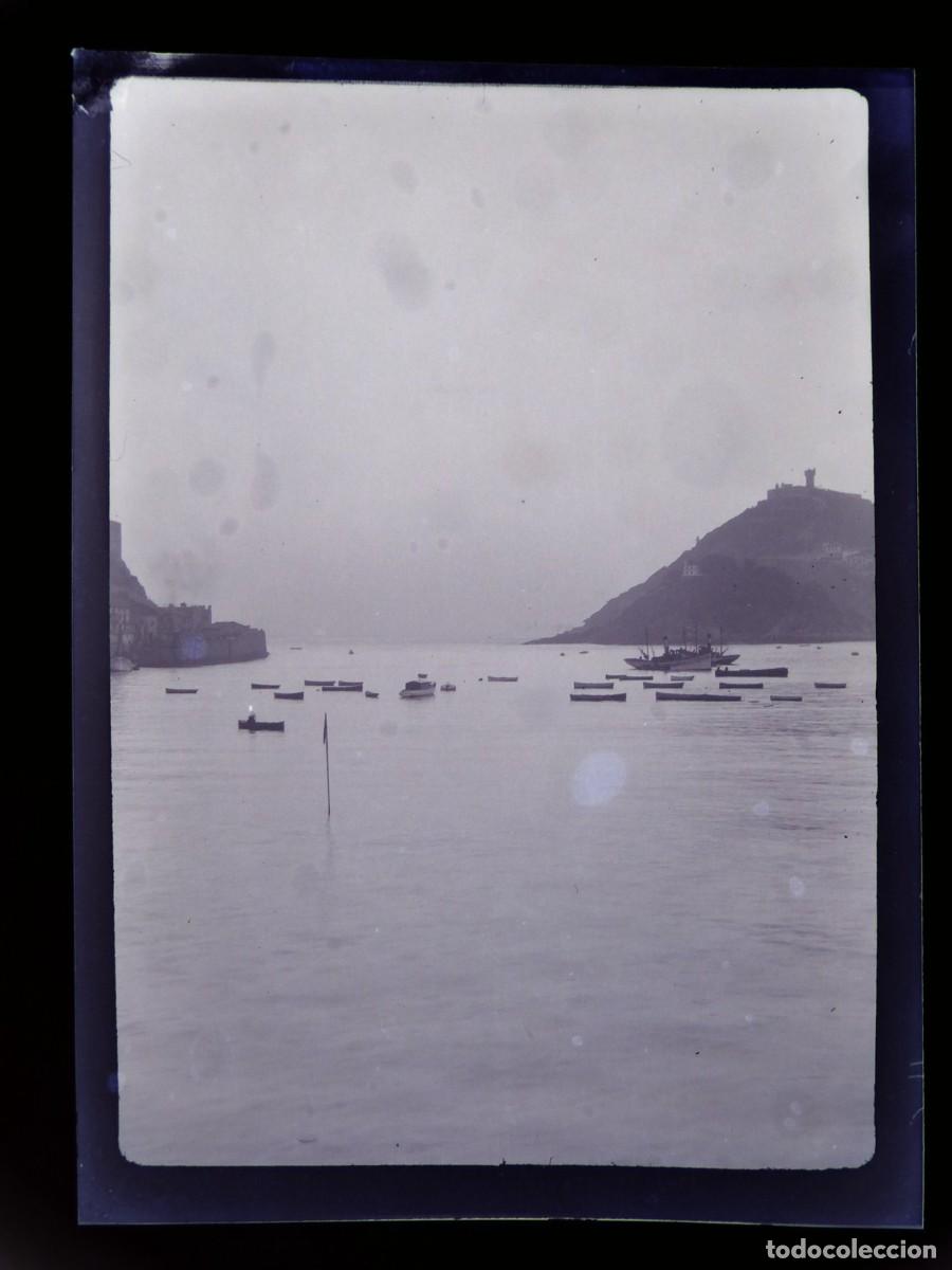 Antique Photography: SAN SEBASTIAN, IGUELDO Y SANTA CLARA - CLICHE NEGATIVO EN CELULOIDE, c.1920-1930