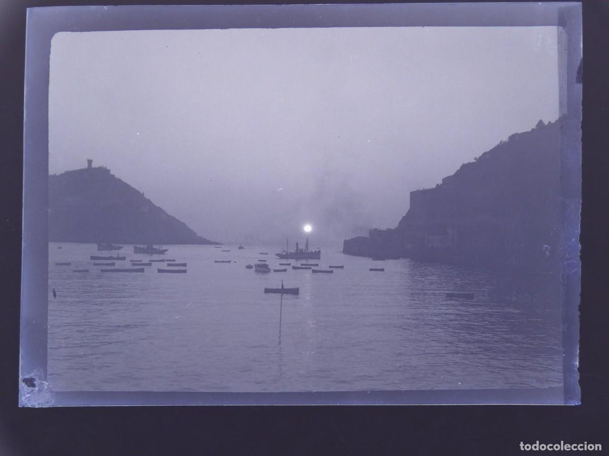 Antique Photography: SAN SEBASTIAN, IGUELDO Y SANTA CLARA - CLICHE NEGATIVO EN CELULOIDE, c.1920-1930