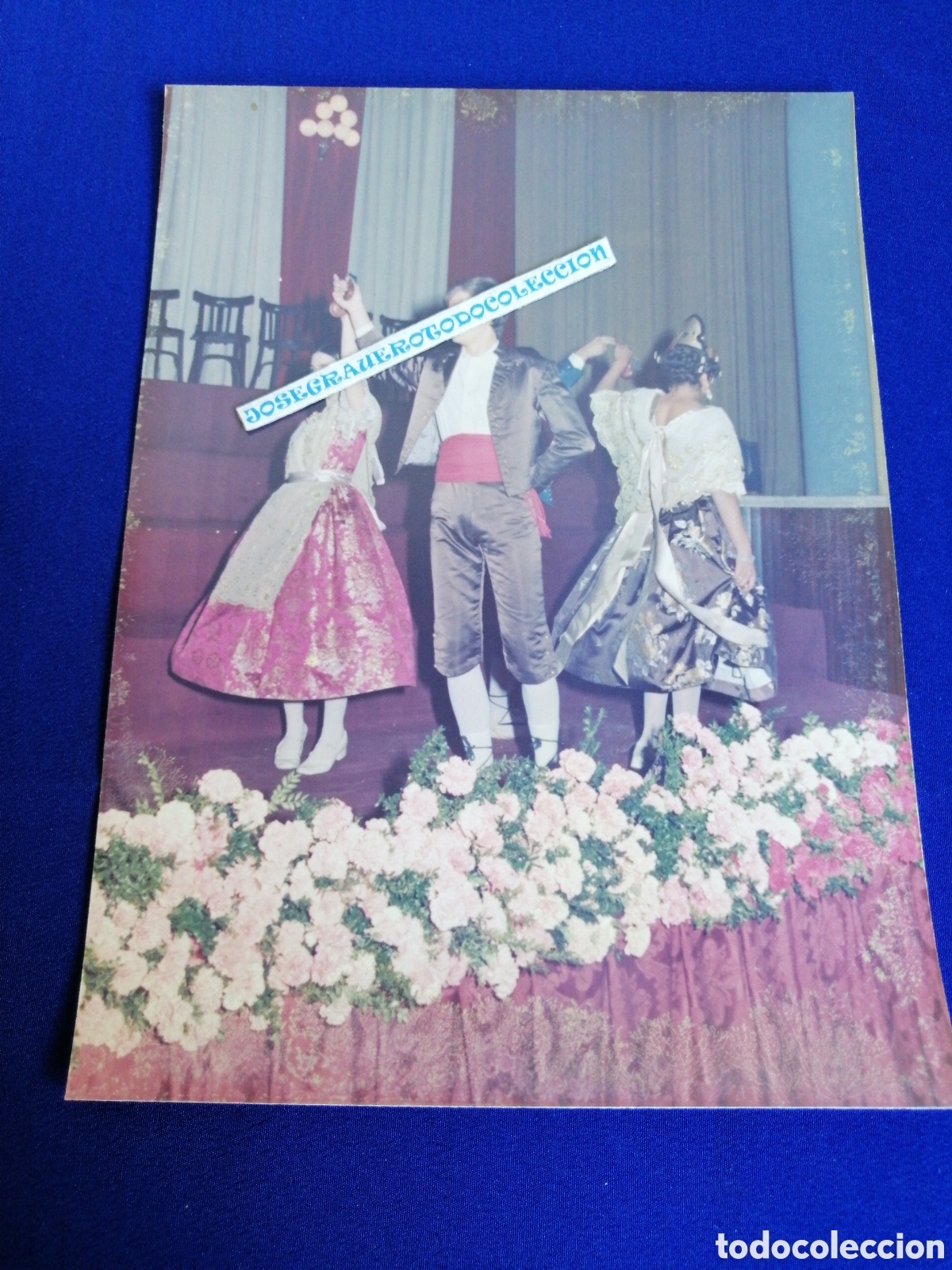 Fotografia antiga: FALLA PLAZA DEL CAUDILLO (ALDAYA) A&Ntilde;O 1978 PRESENTACI&Oacute;N FOTOGRAF&Iacute;A ANTIGUA CON SELLO FOTOGR&Aacute;FICO