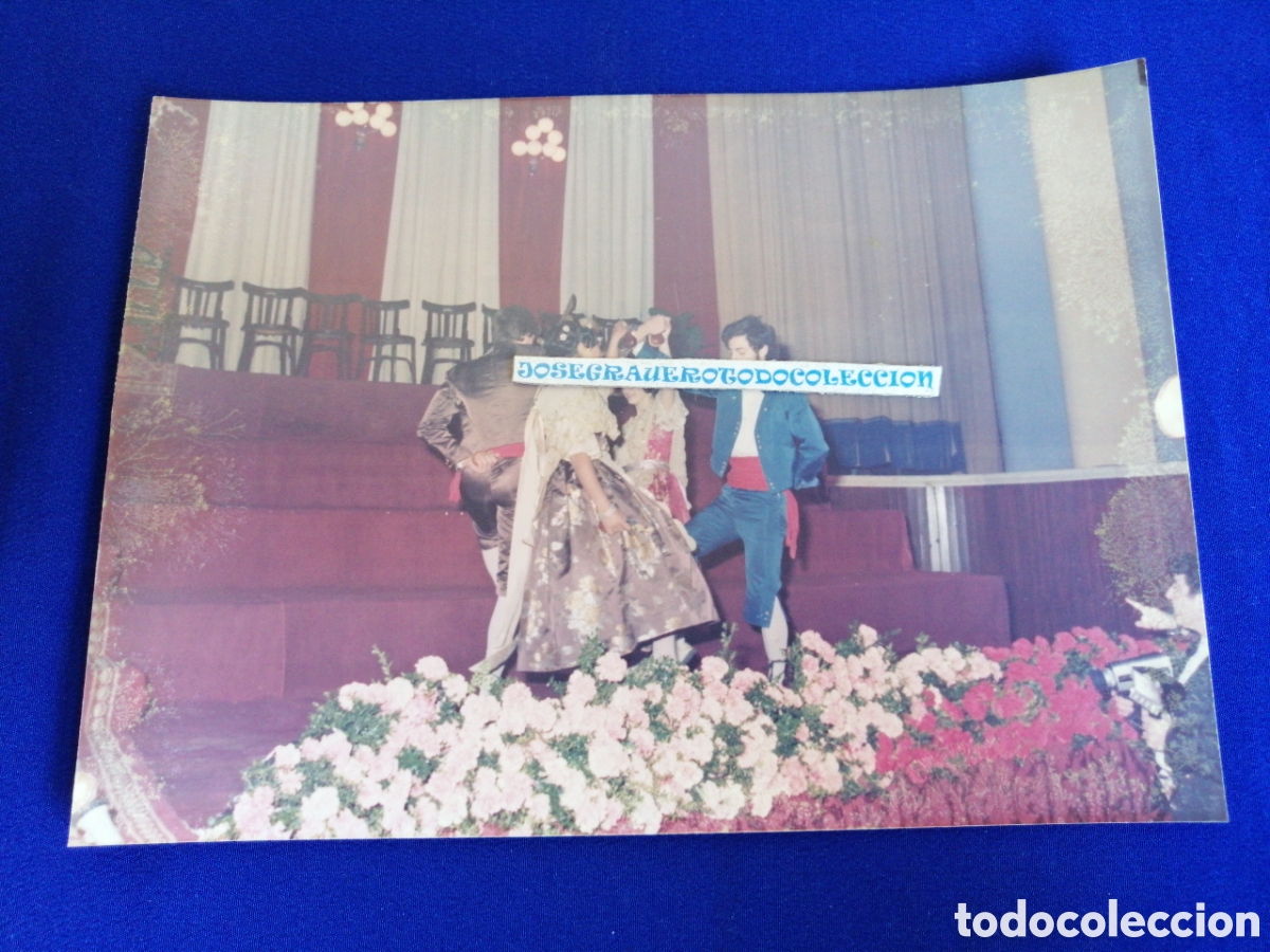 Fotografia antica: FALLA PLAZA DEL CAUDILLO (ALDAYA) A&Ntilde;O 1978 PRESENTACI&Oacute;N FOTOGRAF&Iacute;A ANTIGUA CON SELLO FOTOGR&Aacute;FICO