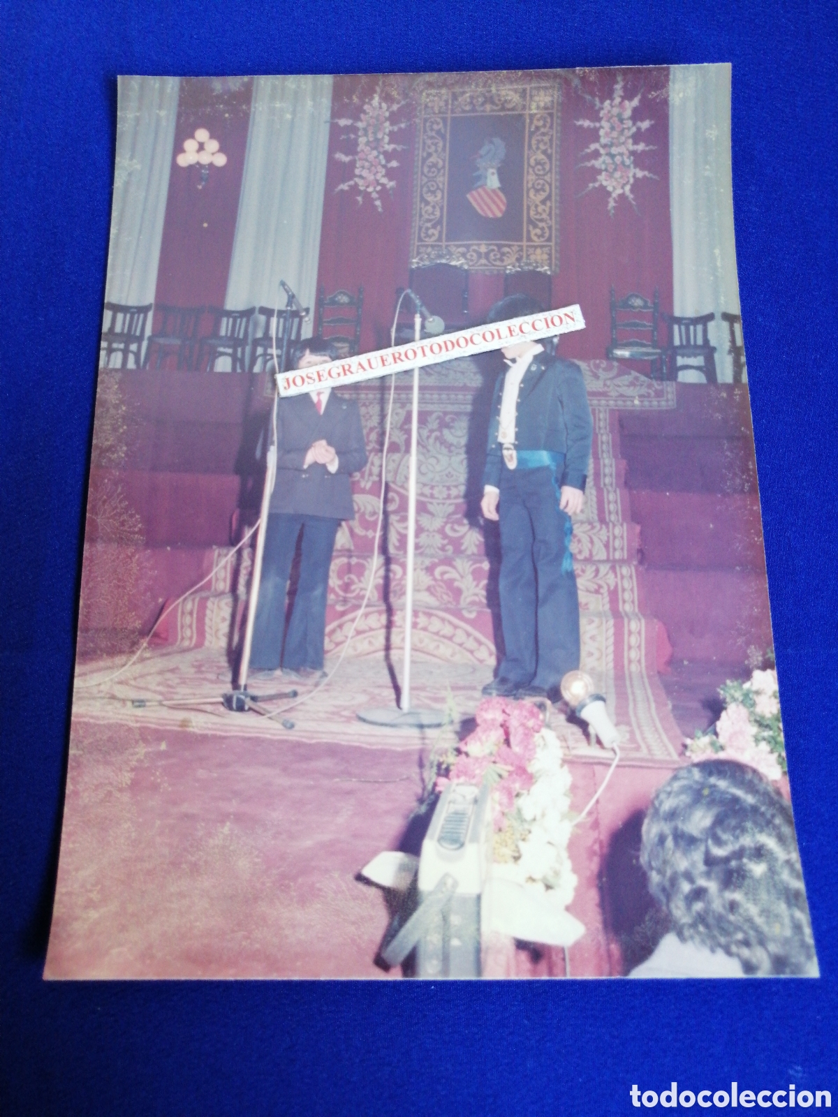 Antique Photography: FALLA PLAZA DEL CAUDILLO (ALDAYA) A&Ntilde;O 1978 PRESENTACI&Oacute;N FOTOGRAF&Iacute;A ANTIGUA CON SELLO FOTOGR&Aacute;FICO