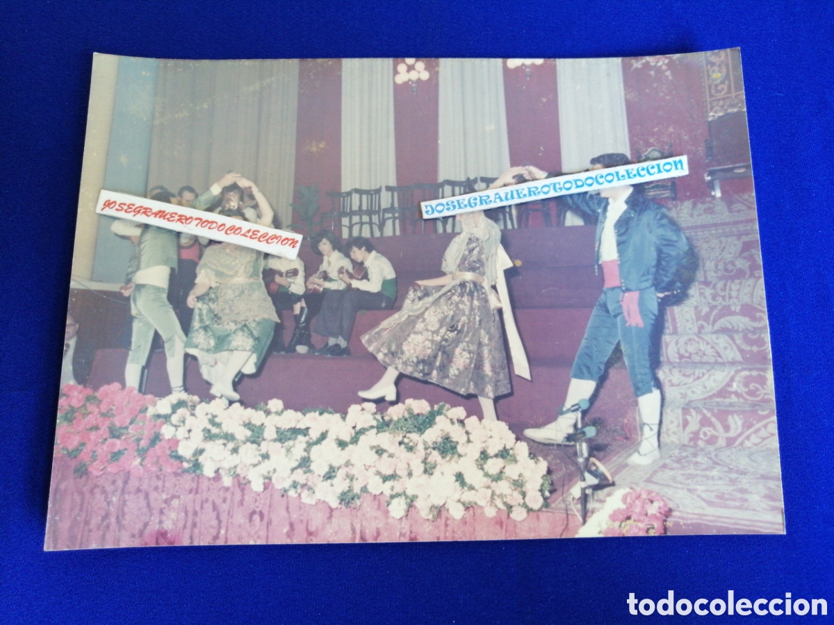 Fotografia antiga: FALLA PLAZA DEL CAUDILLO (ALDAYA) A&Ntilde;O 1978 PRESENTACI&Oacute;N FOTOGRAF&Iacute;A ANTIGUA CON SELLO FOTOGR&Aacute;FICO