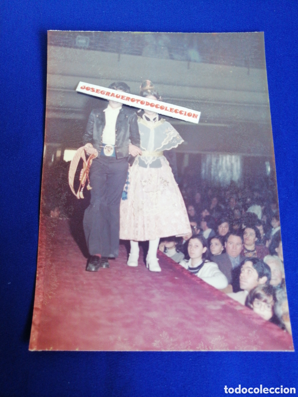 Alte Fotografie: FALLA PLAZA DEL CAUDILLO (ALDAYA) A&Ntilde;O 1978 PRESENTACI&Oacute;N FOTOGRAF&Iacute;A ANTIGUA CON SELLO FOTOGR&Aacute;FICO