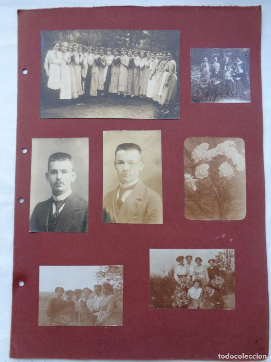 Fotografia antiga: HOJA DOBLE DE ALBUM CON 23 FOTOS FAMILIA ALEMANA: ENFERMERA, 1&ordf; GUERRA MUNDIAL, PRINCIPIOS DE SIGLO