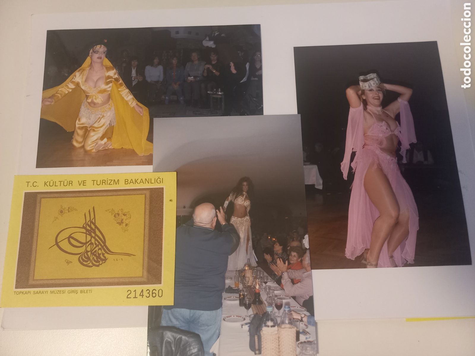 Antique Photography: Tres fotograf&iacute;as artistas bailarinas danza del vientre, Turqu&iacute;a, viaje a&ntilde;os 90