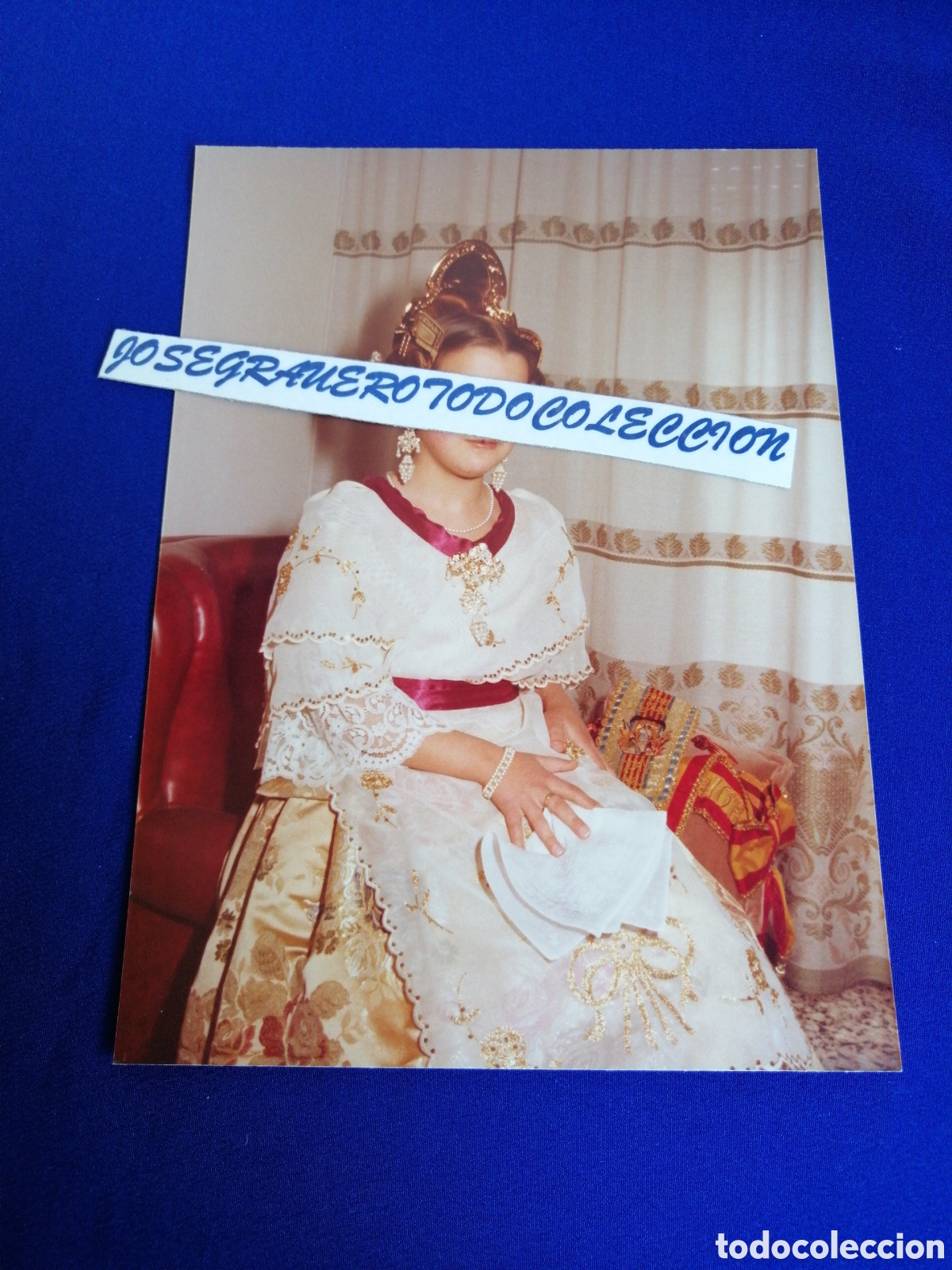 Fotografia antiga: FALLA LA SALETA (ALDAYA) A&Ntilde;O 1983 FALLERA FOTOGRAF&Iacute;A ANTIGUA