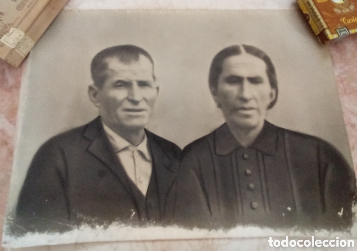 Fotografia antiga: Fotograf&iacute;a antigua de pareja de ancianos.