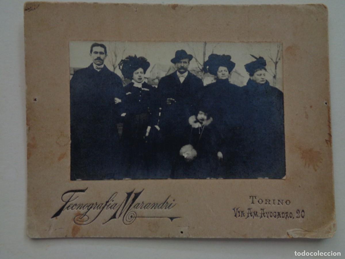 Antique Photography: FOTO DE FAMILIA TODOS DE NEGRO, LUTO ?, SIGLO XIX . DE TECNOGRAFIA MARANDRI, TURIN
