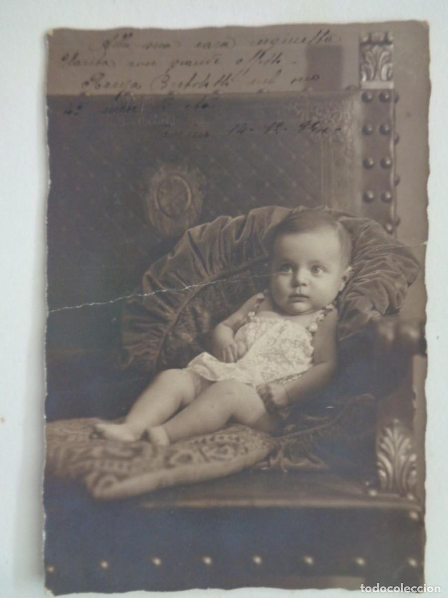 Fotografia antiga: PRECIOSA FOTO DE ESTUDIO DE NI&Ntilde;A PEQUE&Ntilde;A TAL SE VE , 1924. DE E. MASSAGLIA , TURIN