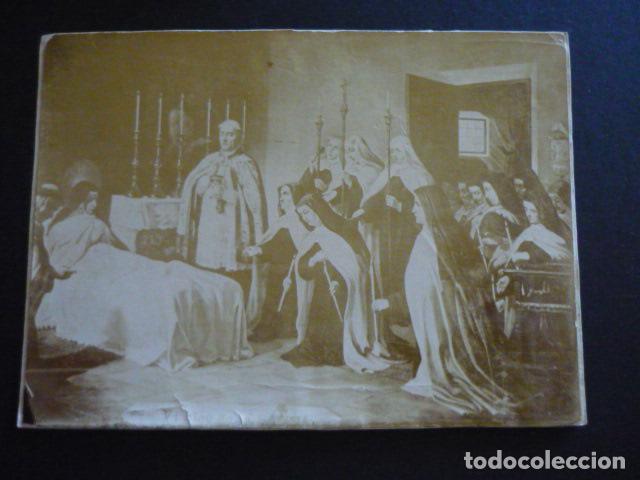 Antique Photography: MUERTE DE SANTA TERESA ALBUMINA SIGLO XIX 8 X 12 CM