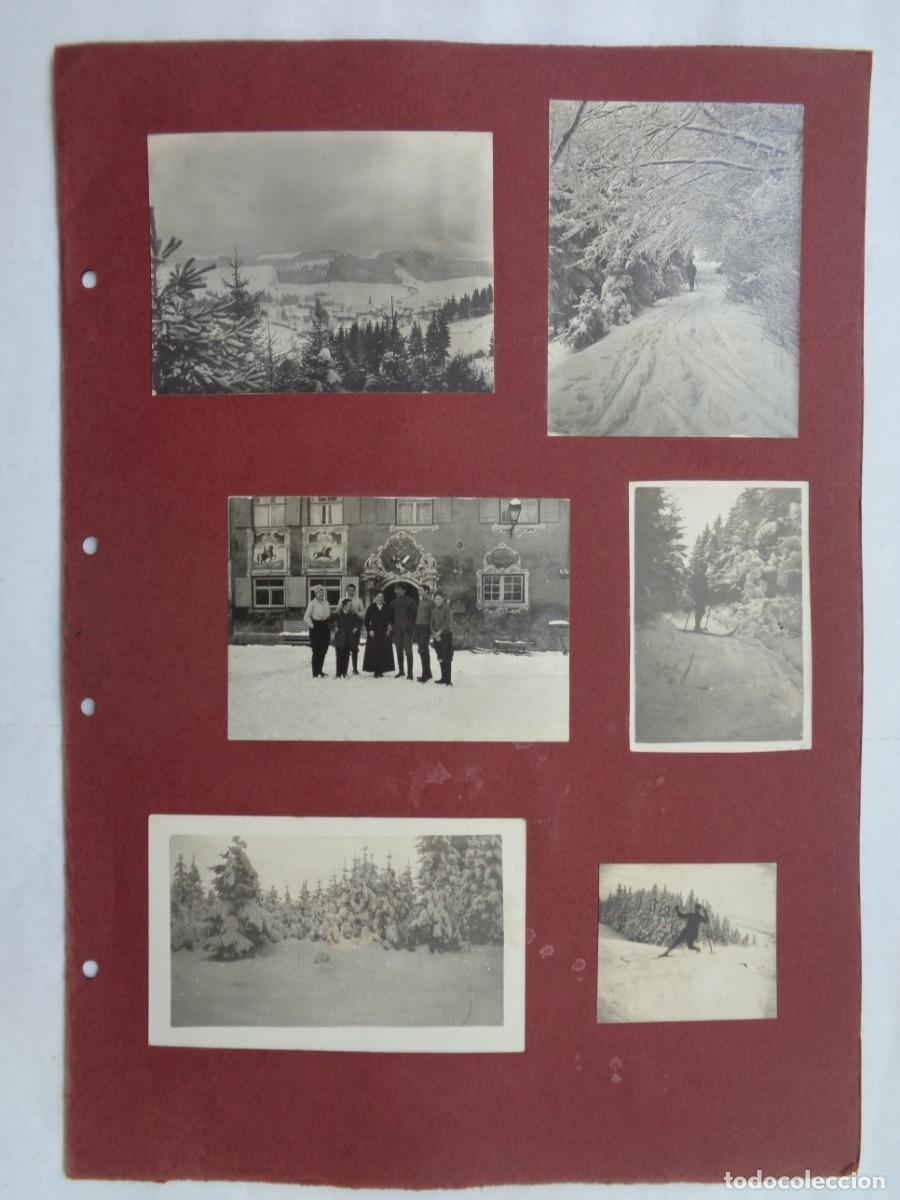 Antique Photography: HOJA DOBLE DE ALBUM CON 29 FOTOS FAMILIA ALEMANA: 1&ordf; GUERRA MUNDIAL, ESQUIADORES, ETC. PP. SIGLO