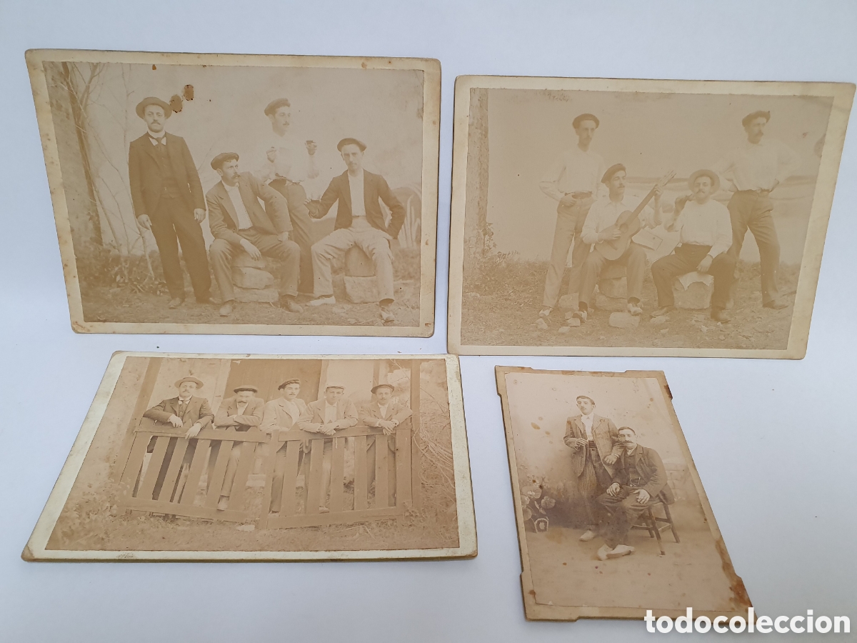 Fotografia antiga: CUADRILLA DE AMIGOS. ANTIGUAS FOTOGRAFIAS ANTIGUAS. ALBUMINA. FOTOS SIGLO XIX?