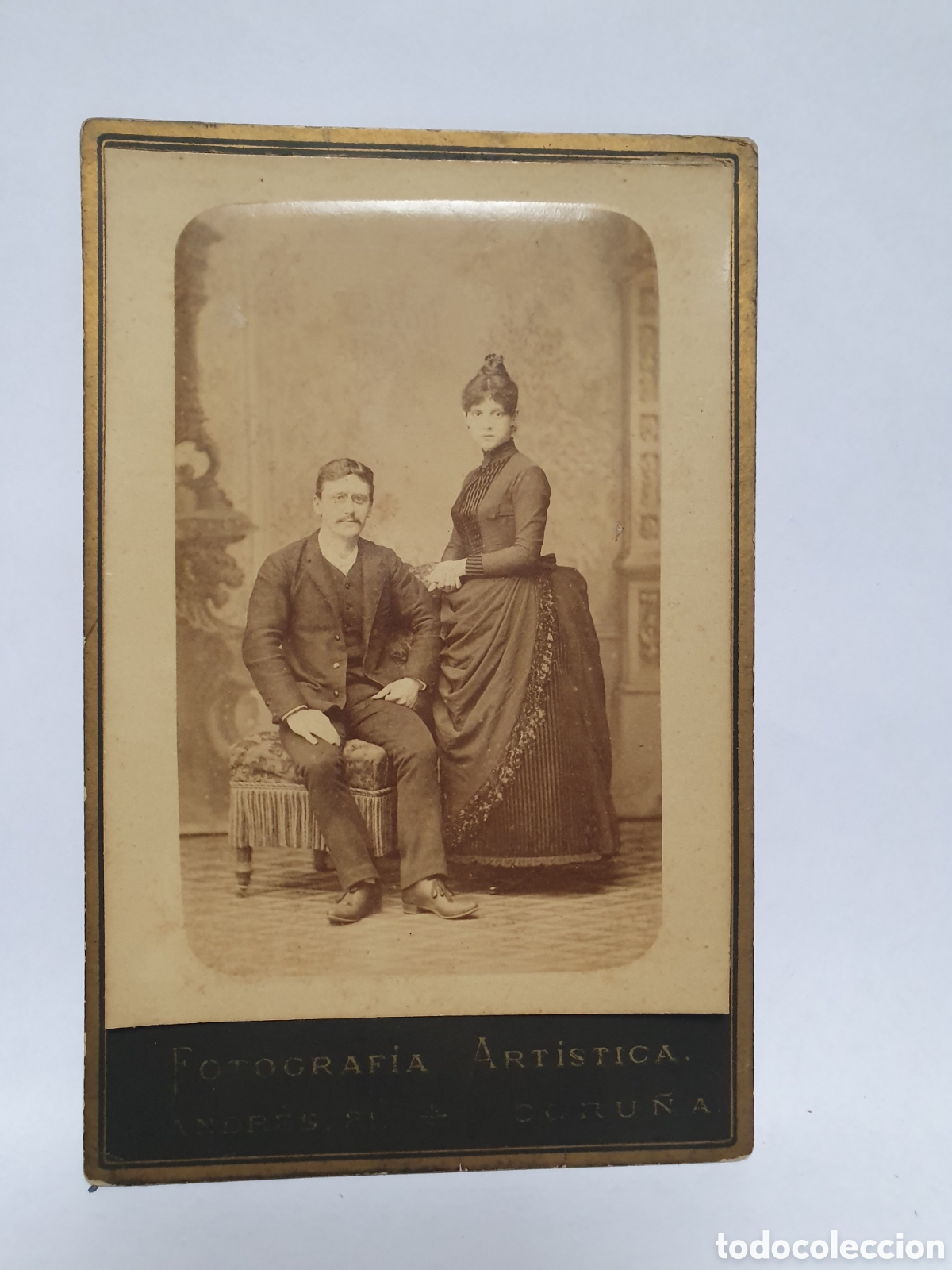 Fotografia antiga: FOTOGRAFIA ARTISTICA CORU&Ntilde;A. ANTIGUA FOTOGRAFIA ALBUMINA. SIGLO XIX. GALICIA.