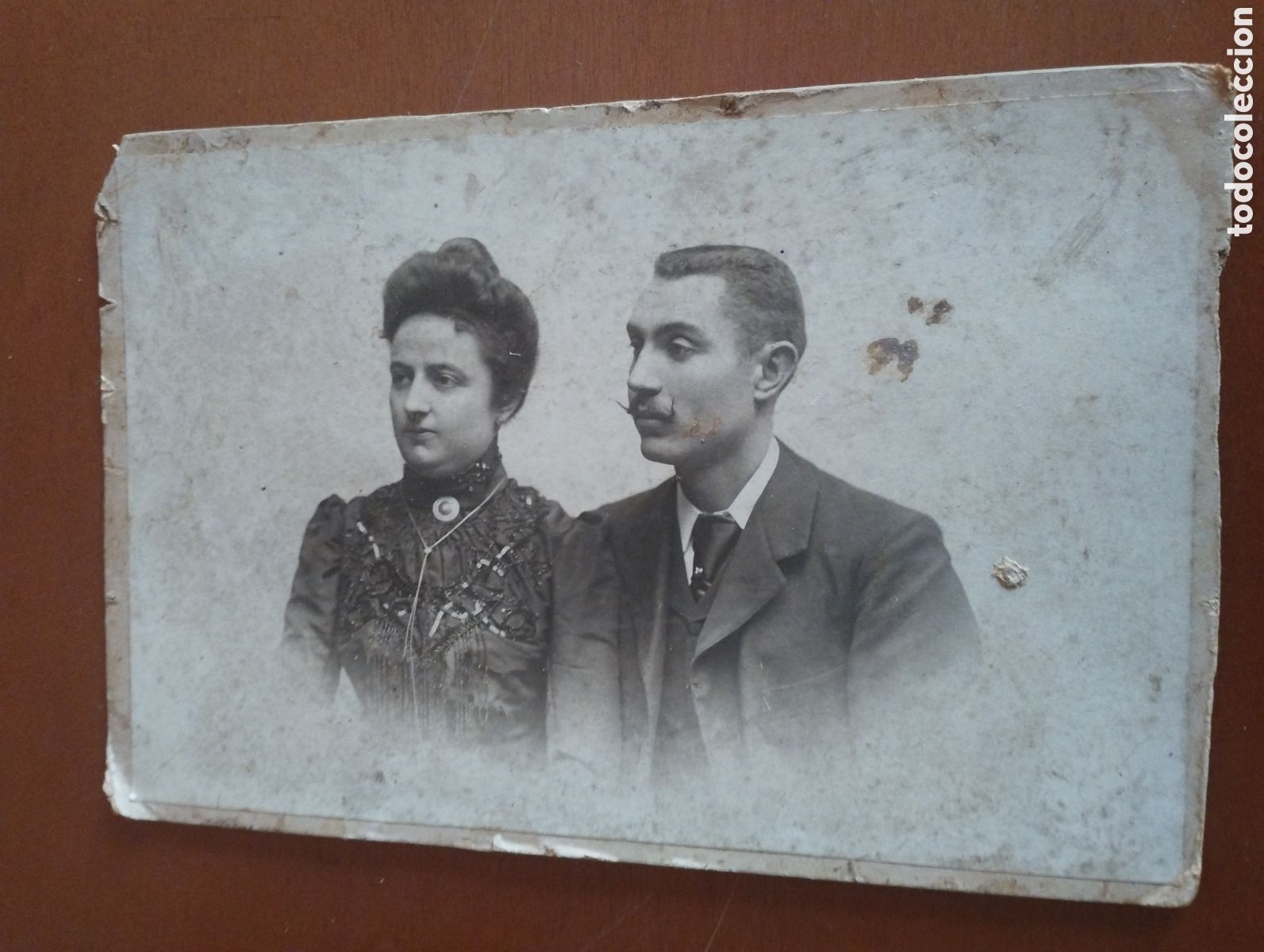 Fotografia antica: Fotograf&iacute;a de primeros de siglo de una pareja o matrimonio
