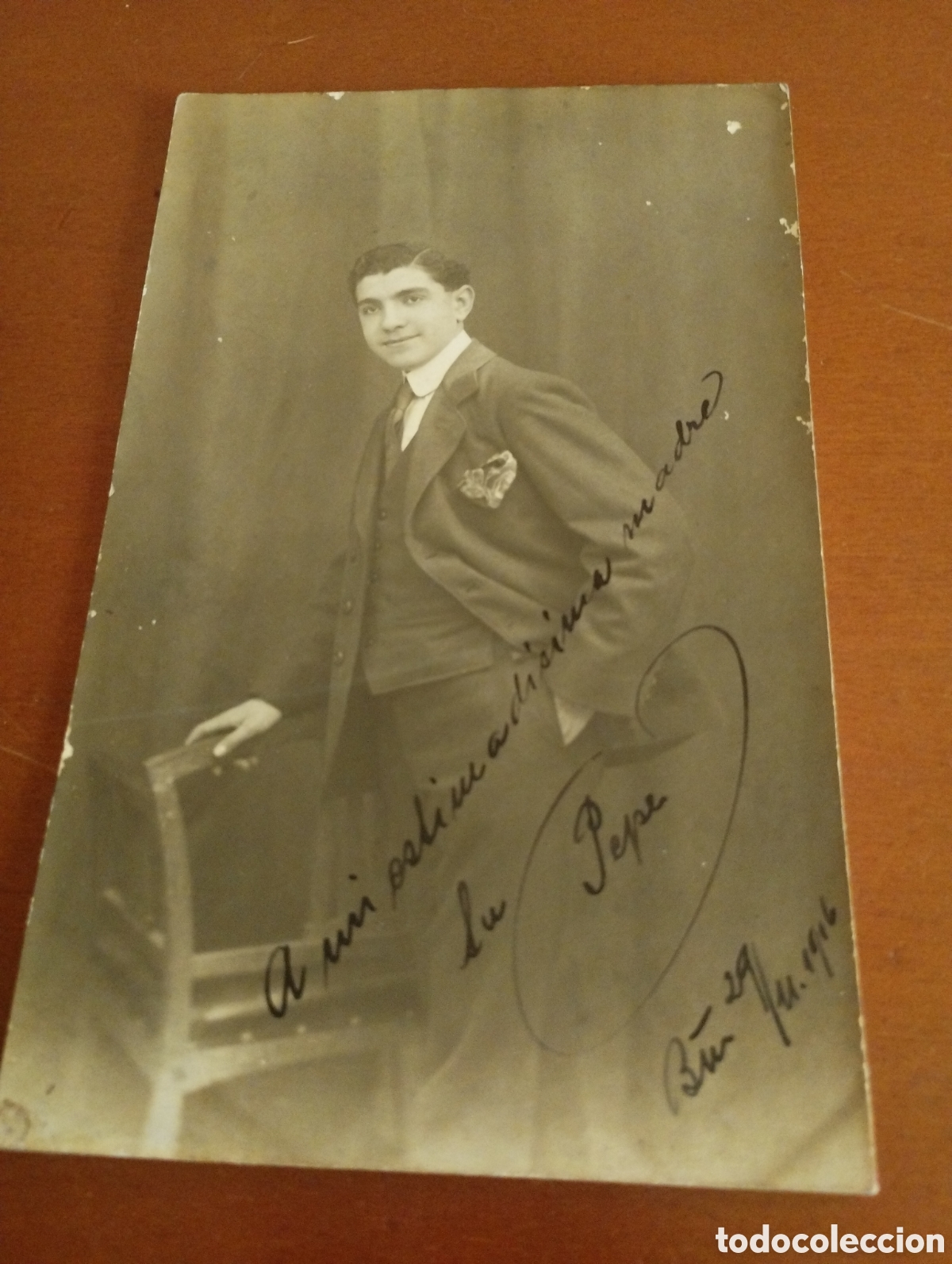 Fotografia antica: Fotograf&iacute;a de un joven en 1916
