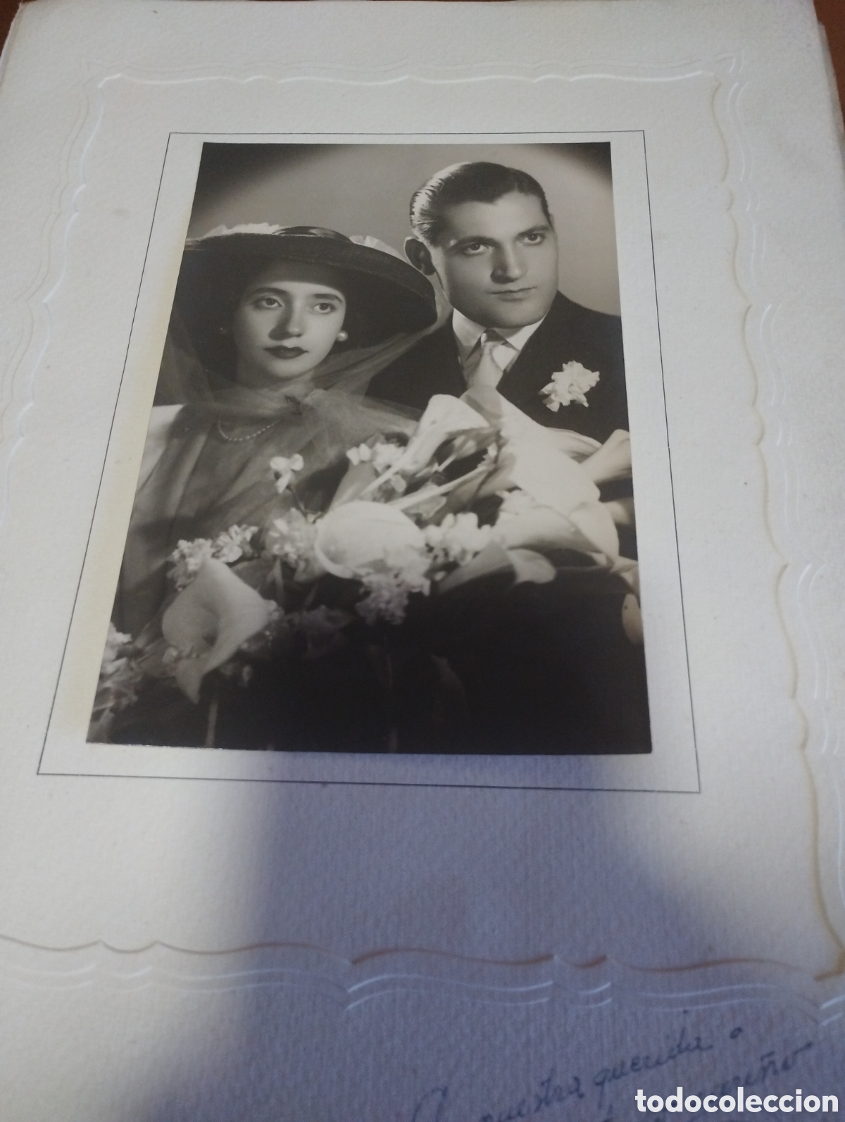 Fotografia antica: Fotograf&iacute;a de una pareja de novios a&ntilde;os 30